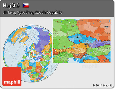 Political Location Map of Hejště