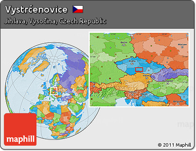 Political Location Map of Vystrčenovice