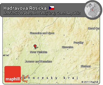 Physical Map of Hadravova Rosička