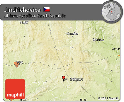 Physical Map of Jindřichovice