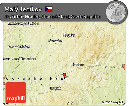 Physical Map of Malý Jeníkov