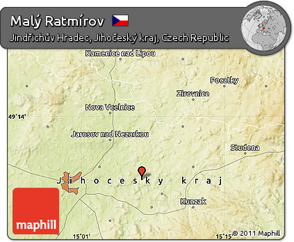 Physical Map of Malý Ratmírov