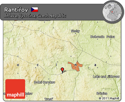 Physical Map of Rantířov