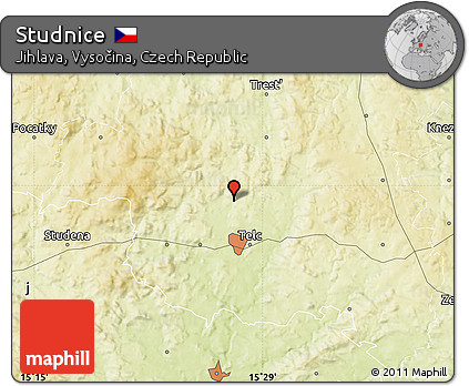 Physical Map of Studnice