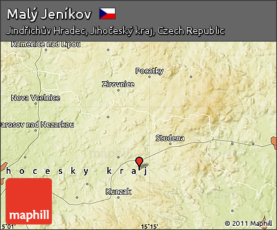 Physical Map of Malý Jeníkov