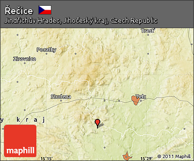 Physical Map of Řečice