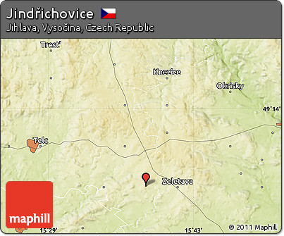 Physical Map of Jindřichovice