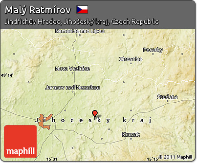 Physical Map of Malý Ratmírov