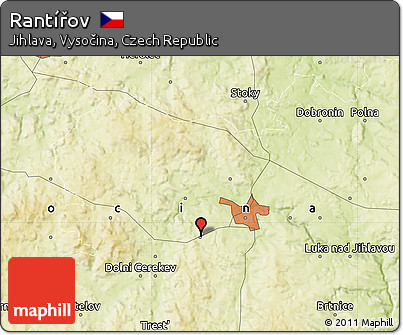 Physical Map of Rantířov