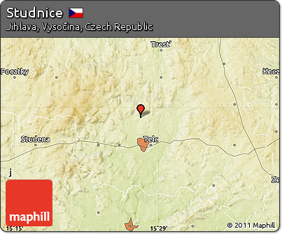 Physical Map of Studnice