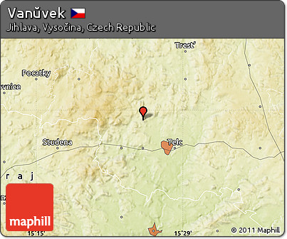 Physical Map of Vanŭvek