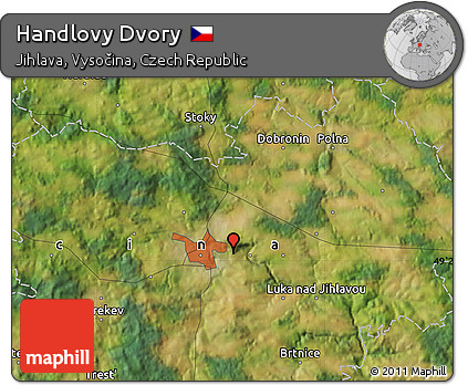 Satellite Map of Handlovy Dvory