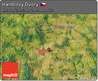 Satellite Map of Handlovy Dvory