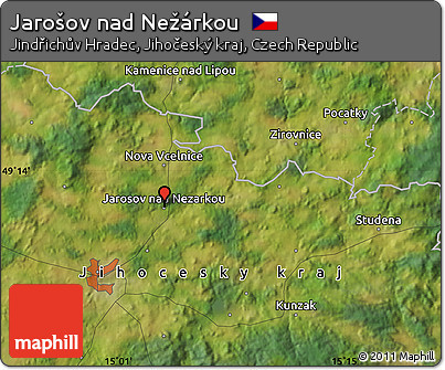 Satellite Map of Jarošov Nad Nežárkou