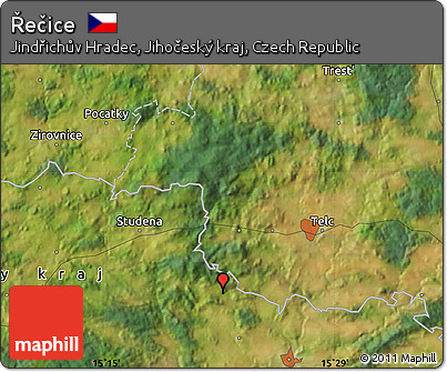 Satellite Map of Řečice
