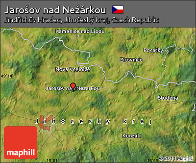 Satellite Map of Jarošov Nad Nežárkou