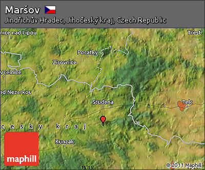 Satellite Map of Maršov