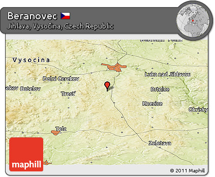 Physical Panoramic Map of Beranovec