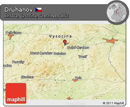 Physical Panoramic Map of Druhanov