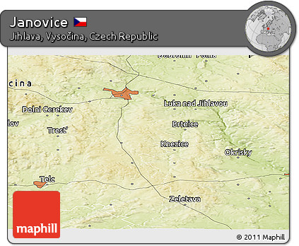 Physical Panoramic Map of Janovice