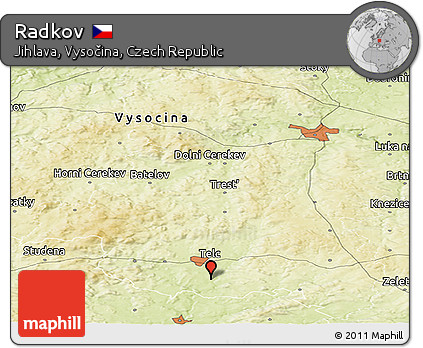 Physical Panoramic Map of Radkov