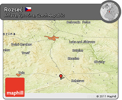 Physical Panoramic Map of Rozseč
