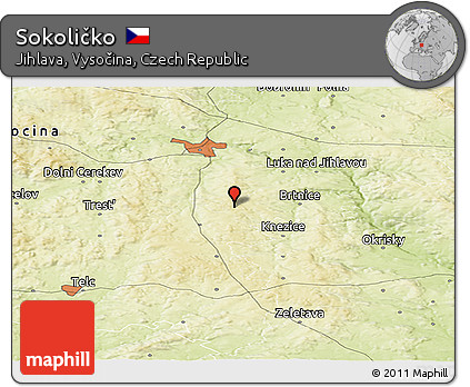 Physical Panoramic Map of Sokoličko