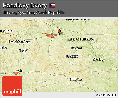 Physical Panoramic Map of Handlovy Dvory