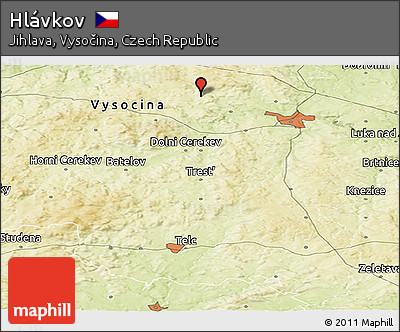 Physical Panoramic Map of Hlávkov