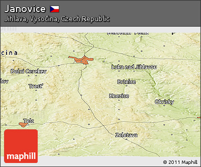 Physical Panoramic Map of Janovice