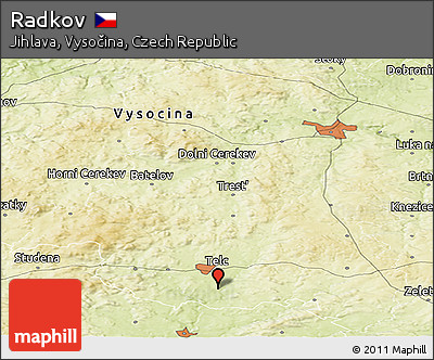 Physical Panoramic Map of Radkov