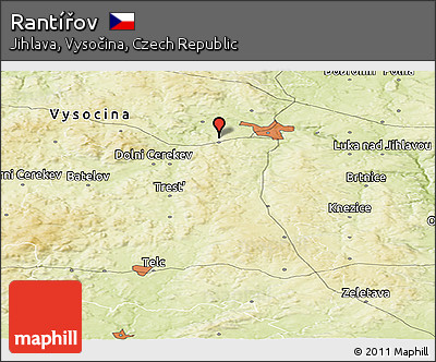 Physical Panoramic Map of Rantířov