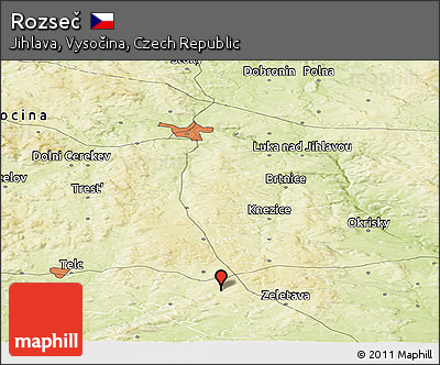 Physical Panoramic Map of Rozseč