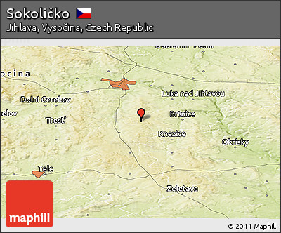 Physical Panoramic Map of Sokoličko