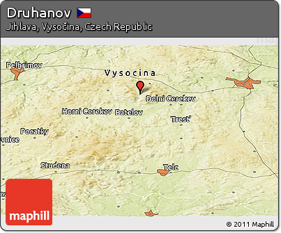 Physical Panoramic Map of Druhanov
