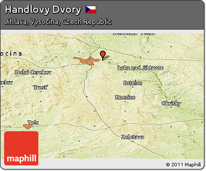 Physical Panoramic Map of Handlovy Dvory