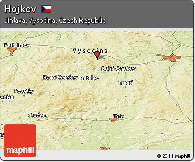 Physical Panoramic Map of Hojkov