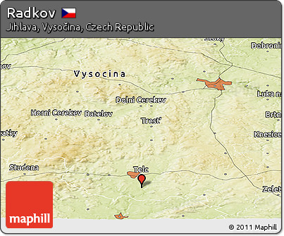 Physical Panoramic Map of Radkov