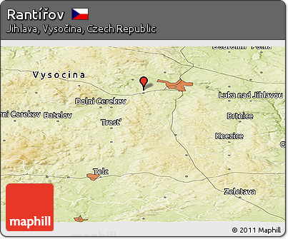 Physical Panoramic Map of Rantířov
