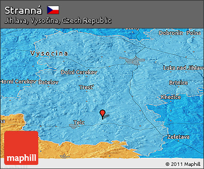 Political Panoramic Map of Stranná