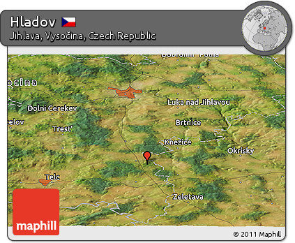 Satellite Panoramic Map of Hladov