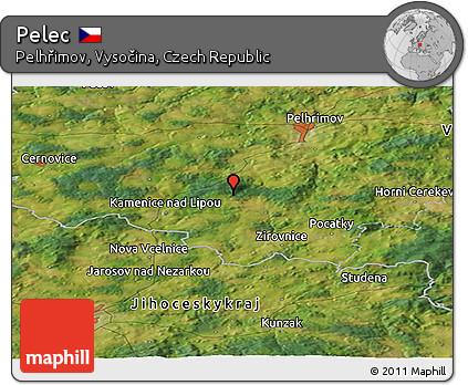 Satellite Panoramic Map of Pelec