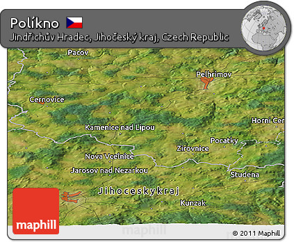 Satellite Panoramic Map of Políkno
