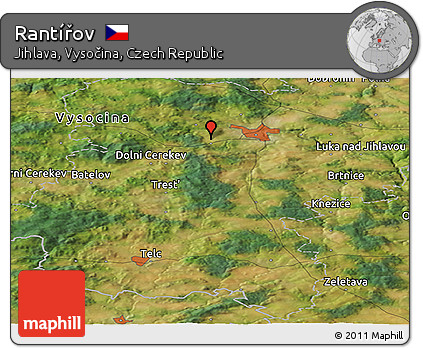 Satellite Panoramic Map of Rantířov