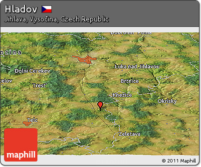 Satellite Panoramic Map of Hladov