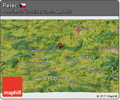 Satellite Panoramic Map of Pelec