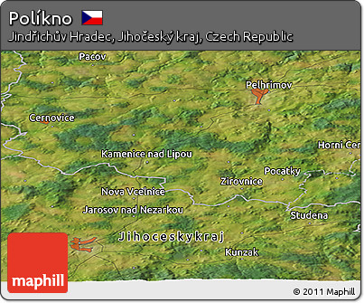 Satellite Panoramic Map of Políkno