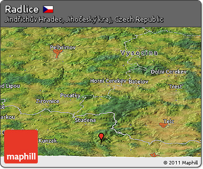 Satellite Panoramic Map of Radlice