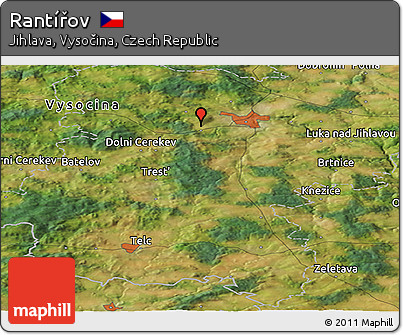 Satellite Panoramic Map of Rantířov