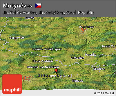 Satellite Panoramic Map of Mutyněves